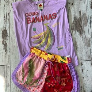 Farm Rio top&shorts-EUC “Going Banana’s”